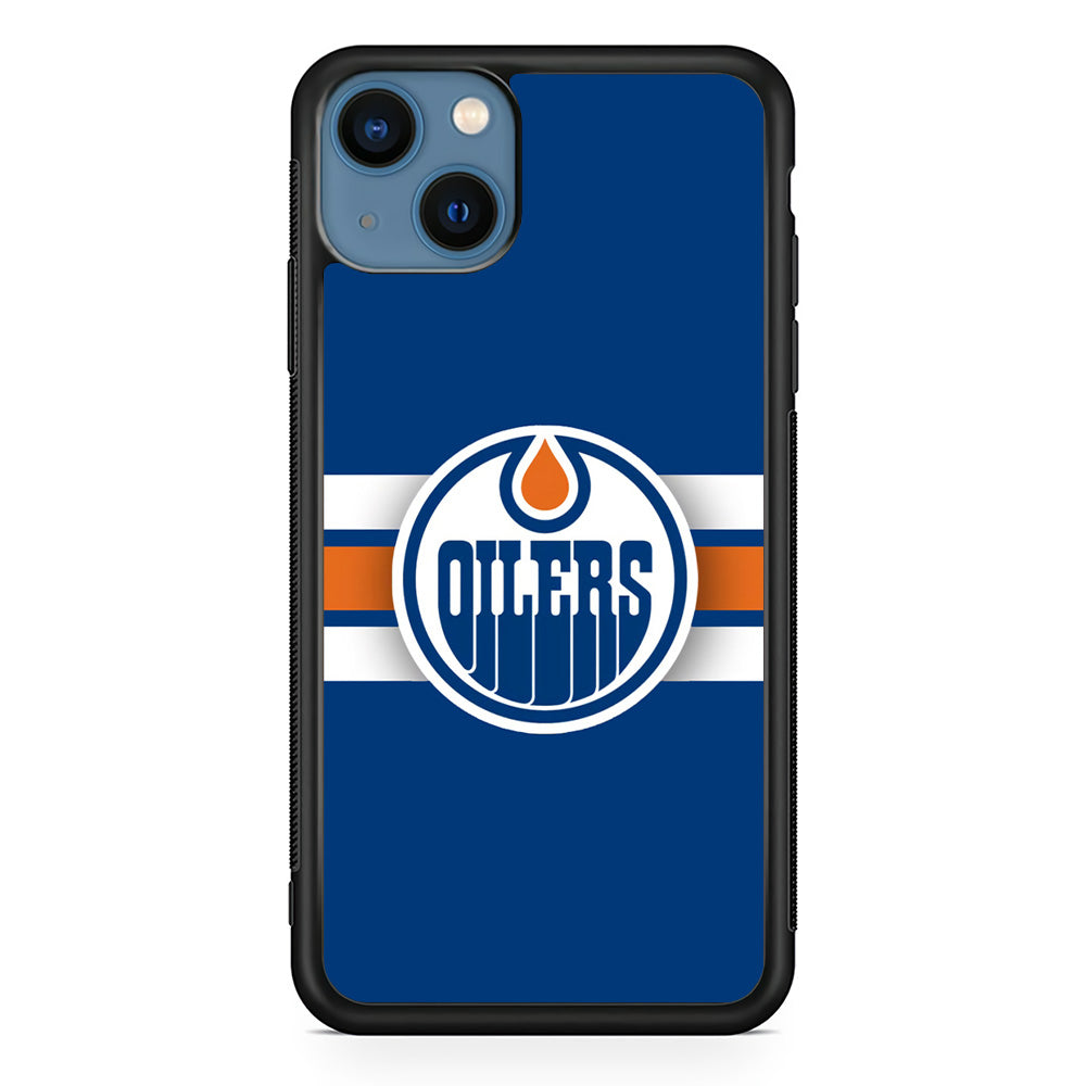 Hockey Edmonton Oilers NHL 001 iPhone 13 Mini Case-Phone Case-Rubber Black (2D Case)-Altracase