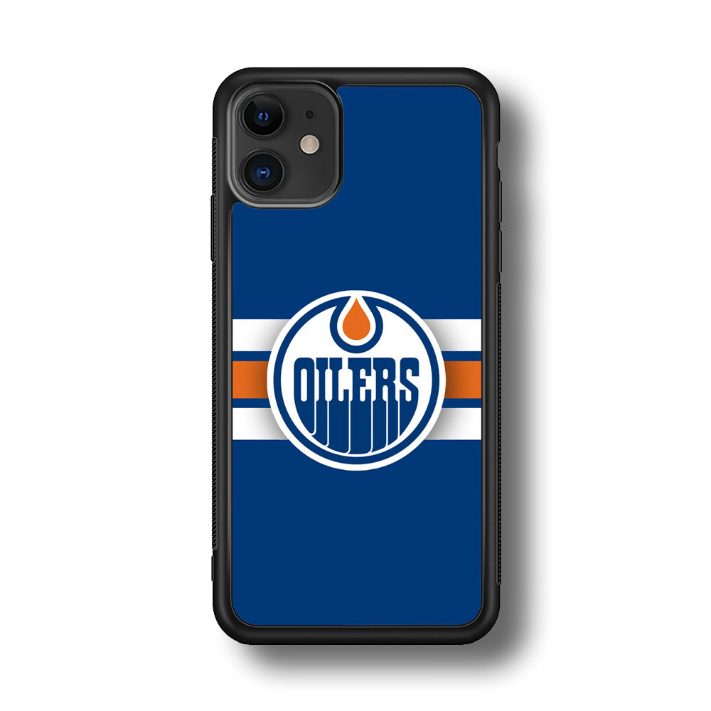 Hockey Edmonton Oilers NHL 001 iPhone 11 Case-Phone Case-Rubber Black (2D Case)-Altracase