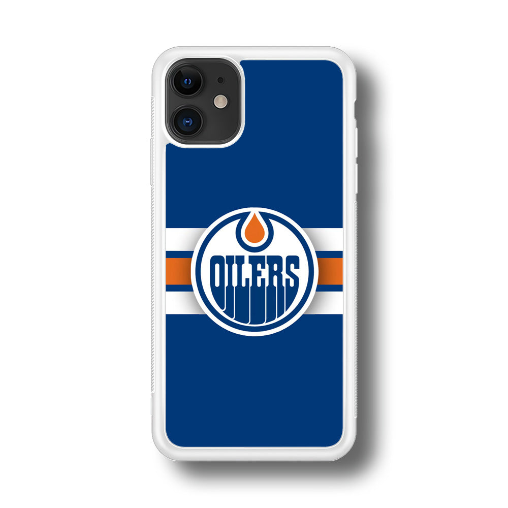 Hockey Edmonton Oilers NHL 001 iPhone 11 Case-Phone Case-Rubber White (2D Case)-Altracase