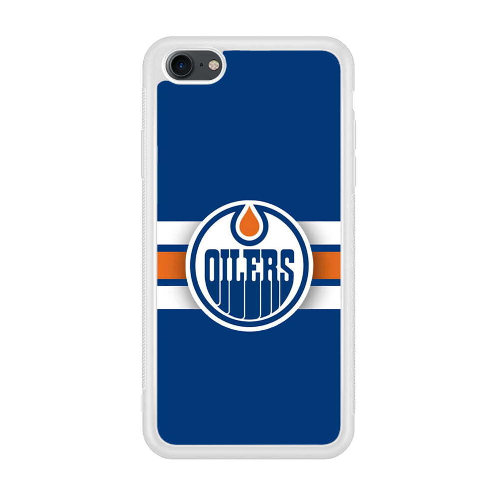 Hockey Edmonton Oilers NHL 001 iPhone 7 Case-Phone Case-Rubber White (2D Case)-Altracase