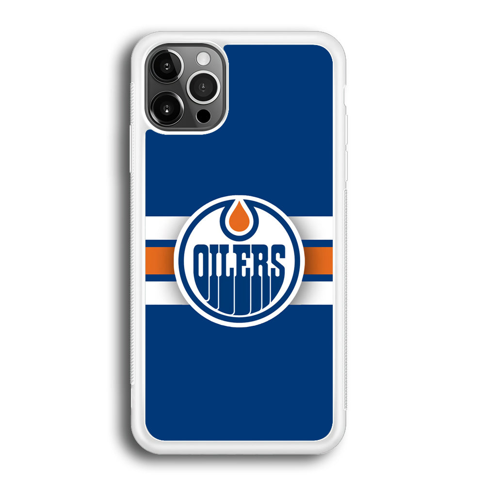 Hockey Edmonton Oilers NHL 001 iPhone 12 Pro Max Case-Phone Case-Rubber White (2D Case)-Altracase