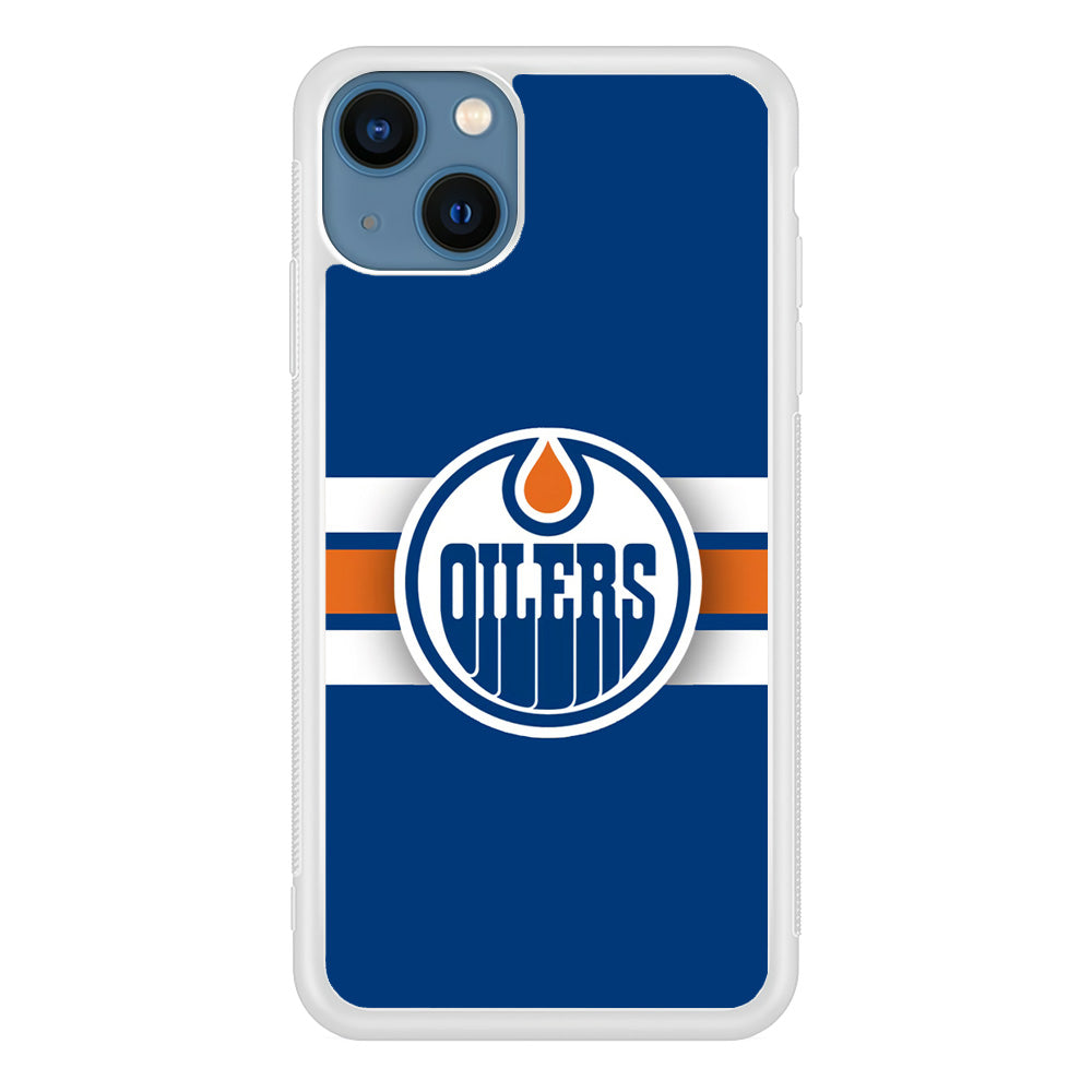 Hockey Edmonton Oilers NHL 001 iPhone 13 Mini Case-Phone Case-Rubber White (2D Case)-Altracase