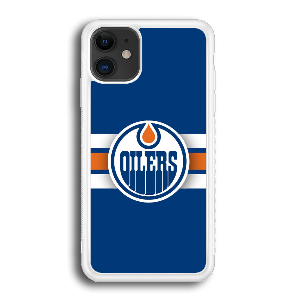 Hockey Edmonton Oilers NHL 001 iPhone 12 Case-Phone Case-Rubber White (2D Case)-Altracase