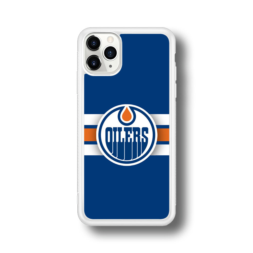 Hockey Edmonton Oilers NHL 001 iPhone 11 Pro Max Case-Phone Case-Rubber White (2D Case)-Altracase