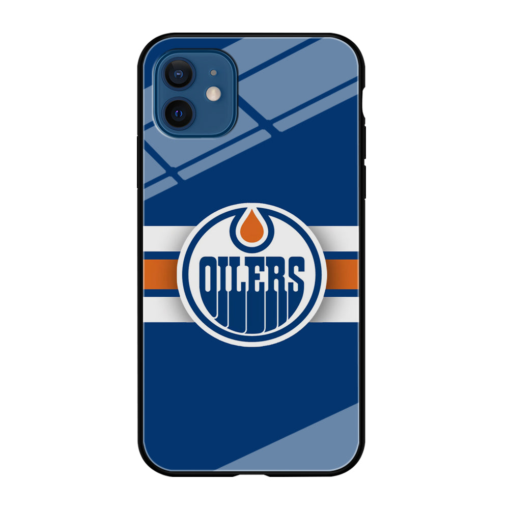 Hockey Edmonton Oilers NHL 001 iPhone 12 Case-Phone Case-Tempered Glass Case-Altracase