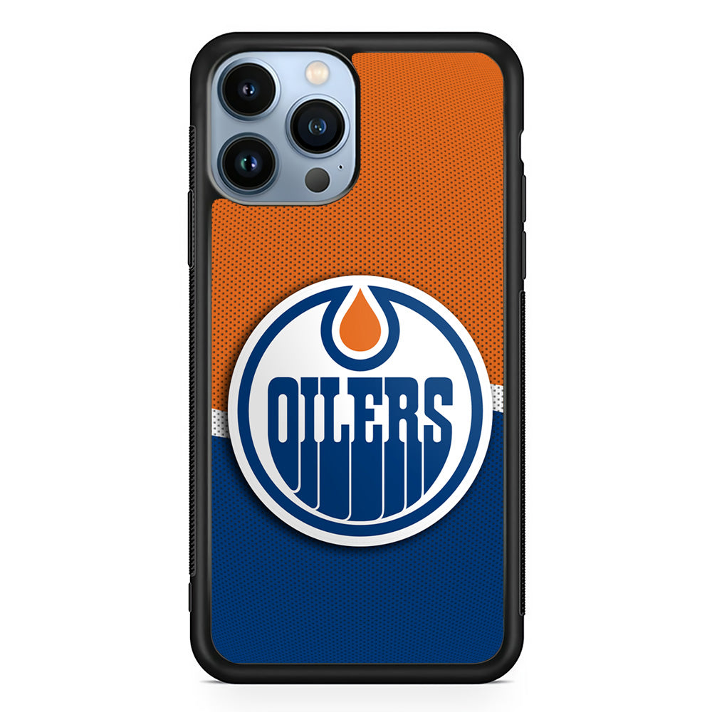 Hockey Edmonton Oilers NHL 002 iPhone 15 Pro Case-Phone Case-Rubber Black (2D Case)-Altracase