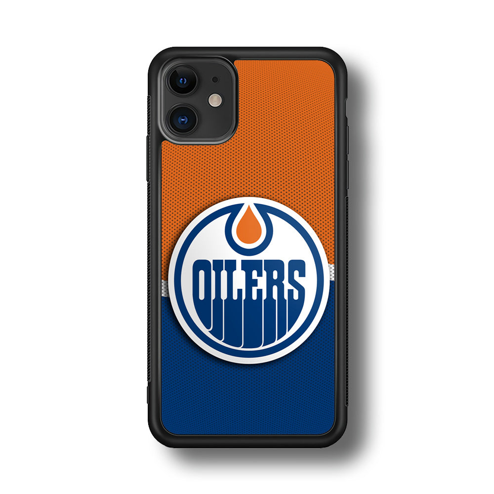 Hockey Edmonton Oilers NHL 002 iPhone 11 Case-Phone Case-Rubber Black (2D Case)-Altracase