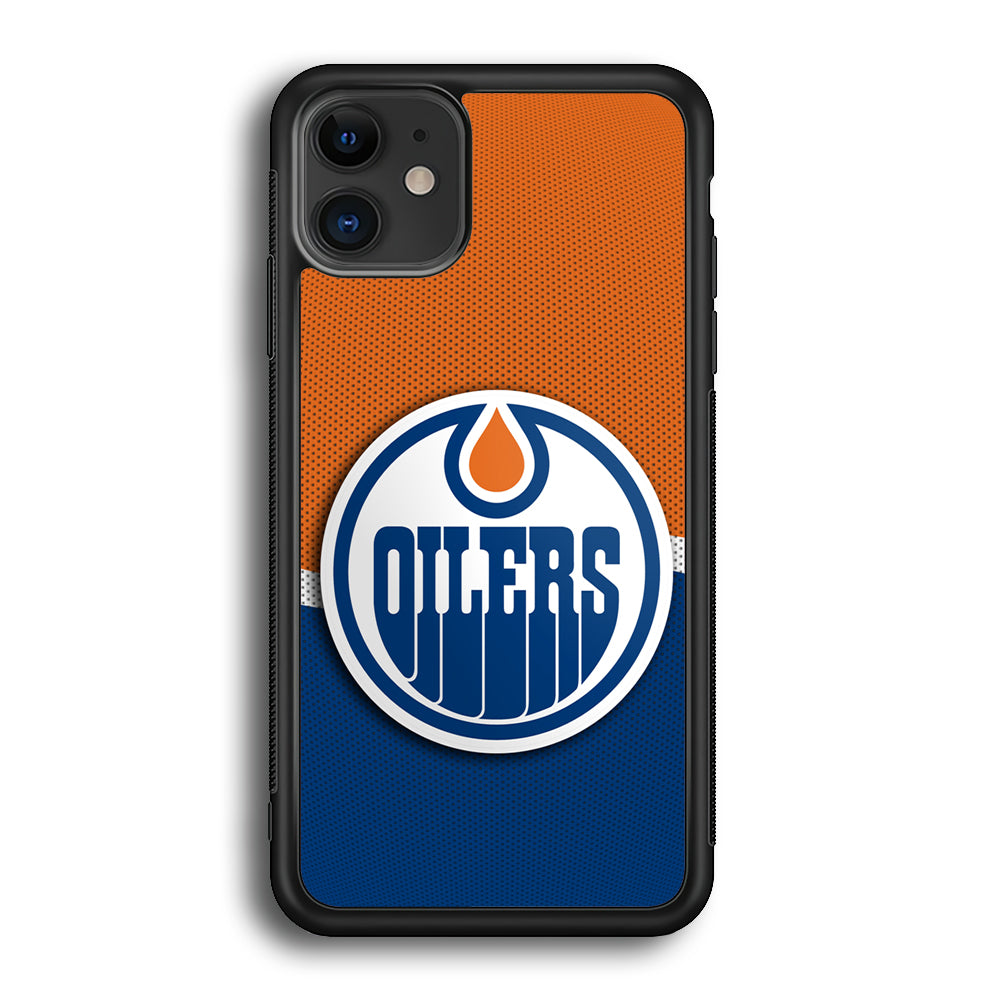 Hockey Edmonton Oilers NHL 002 iPhone 12 Case-Phone Case-Rubber Black (2D Case)-Altracase