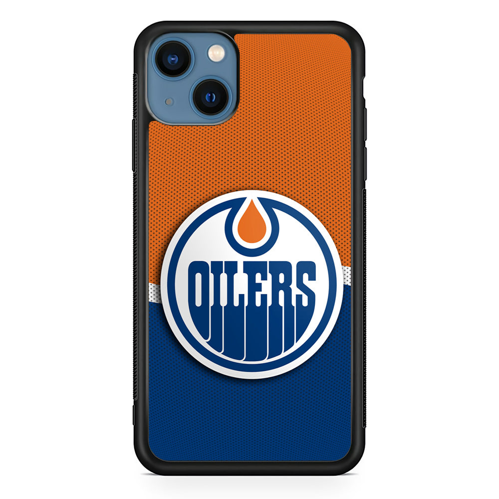 Hockey Edmonton Oilers NHL 002 iPhone 13 Mini Case-Phone Case-Rubber Black (2D Case)-Altracase