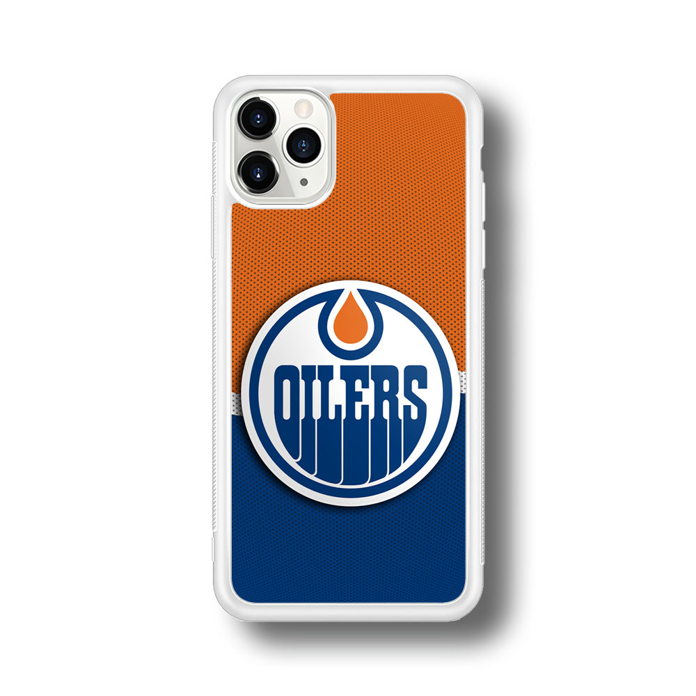 Hockey Edmonton Oilers NHL 002 iPhone 11 Pro Max Case-Phone Case-Rubber White (2D Case)-Altracase