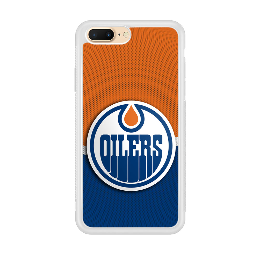Hockey Edmonton Oilers NHL 002 iPhone 8 Plus Case-Phone Case-Rubber White (2D Case)-Altracase