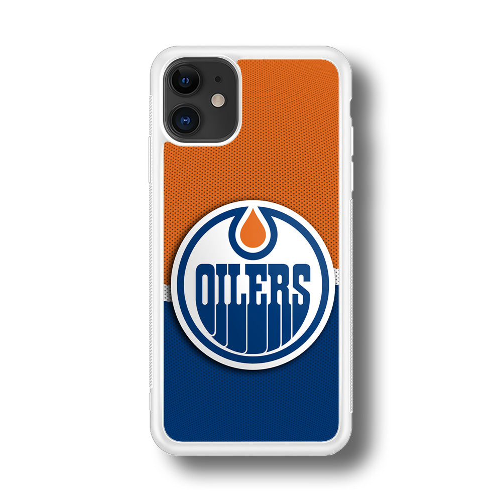 Hockey Edmonton Oilers NHL 002 iPhone 11 Case-Phone Case-Rubber White (2D Case)-Altracase