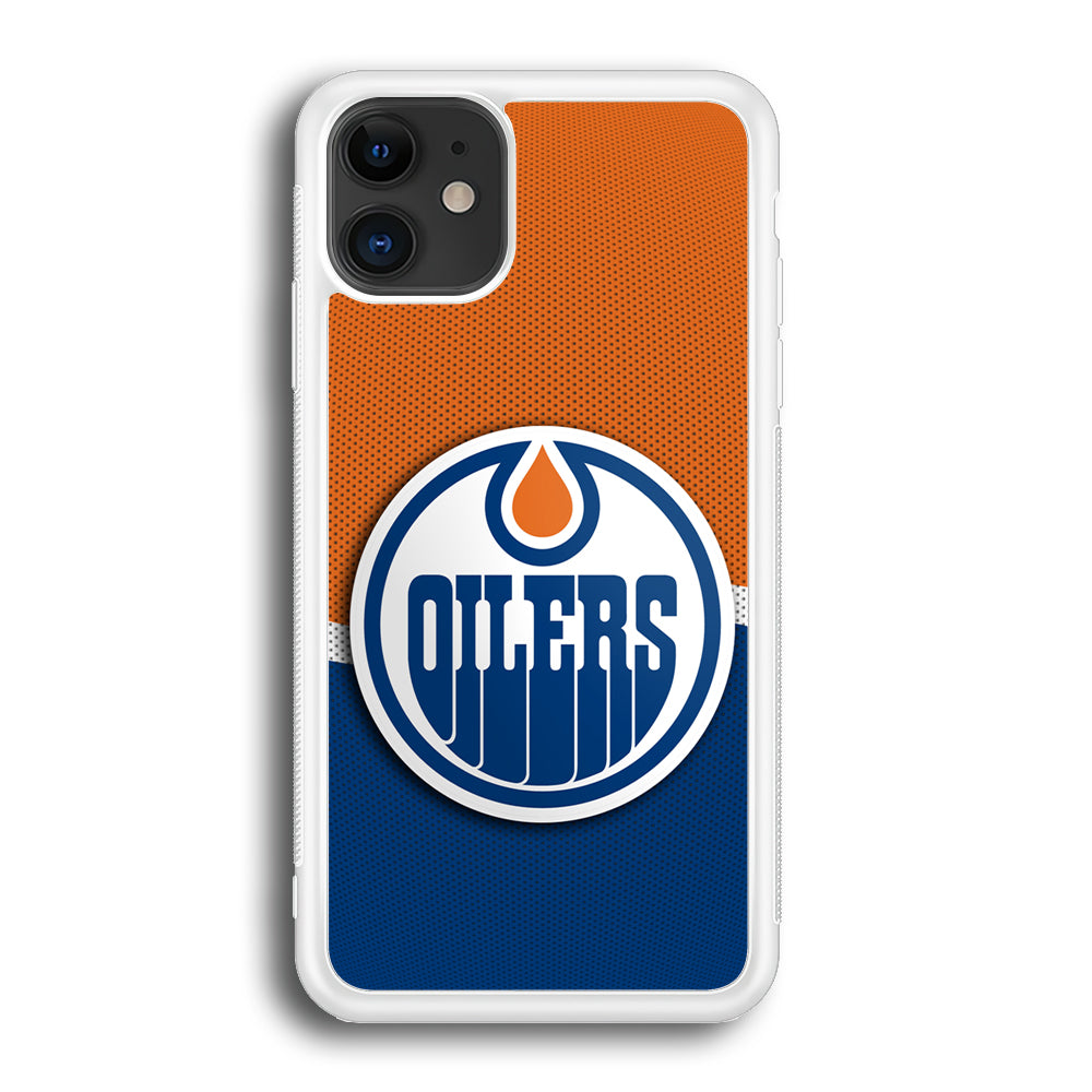 Hockey Edmonton Oilers NHL 002 iPhone 12 Case-Phone Case-Rubber White (2D Case)-Altracase