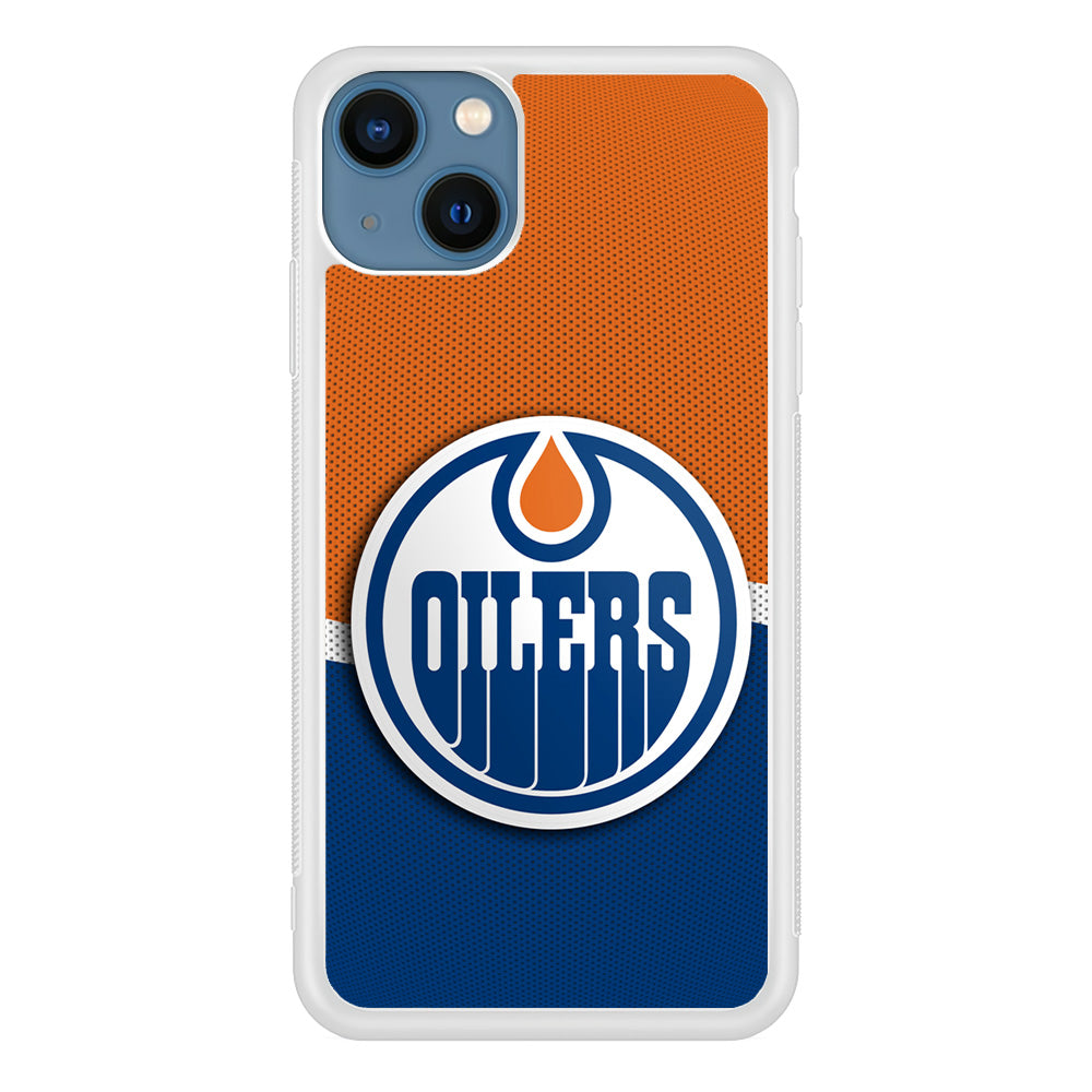 Hockey Edmonton Oilers NHL 002 iPhone 13 Mini Case-Phone Case-Rubber White (2D Case)-Altracase