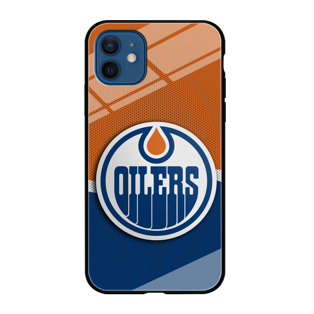 Hockey Edmonton Oilers NHL 002 iPhone 12 Case-Phone Case-Tempered Glass Case-Altracase