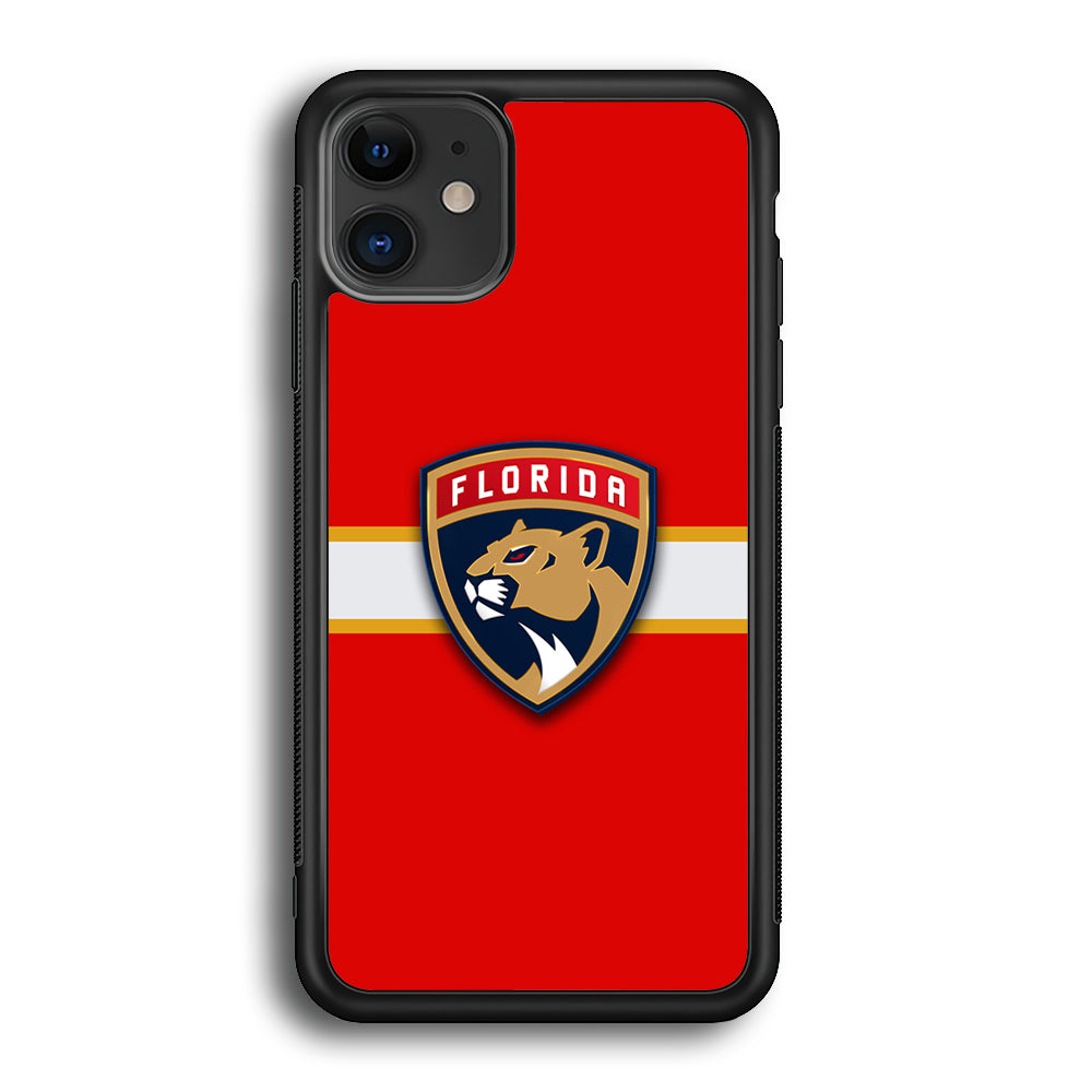 Hockey Florida Panthers NHL 002 iPhone 12 Case-Phone Case-Rubber Black (2D Case)-Altracase