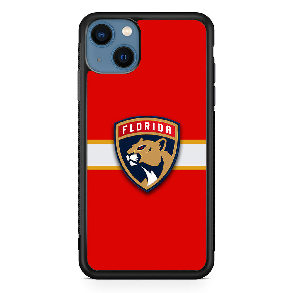 Hockey Florida Panthers NHL 002 iPhone 13 Mini Case-Phone Case-Rubber Black (2D Case)-Altracase