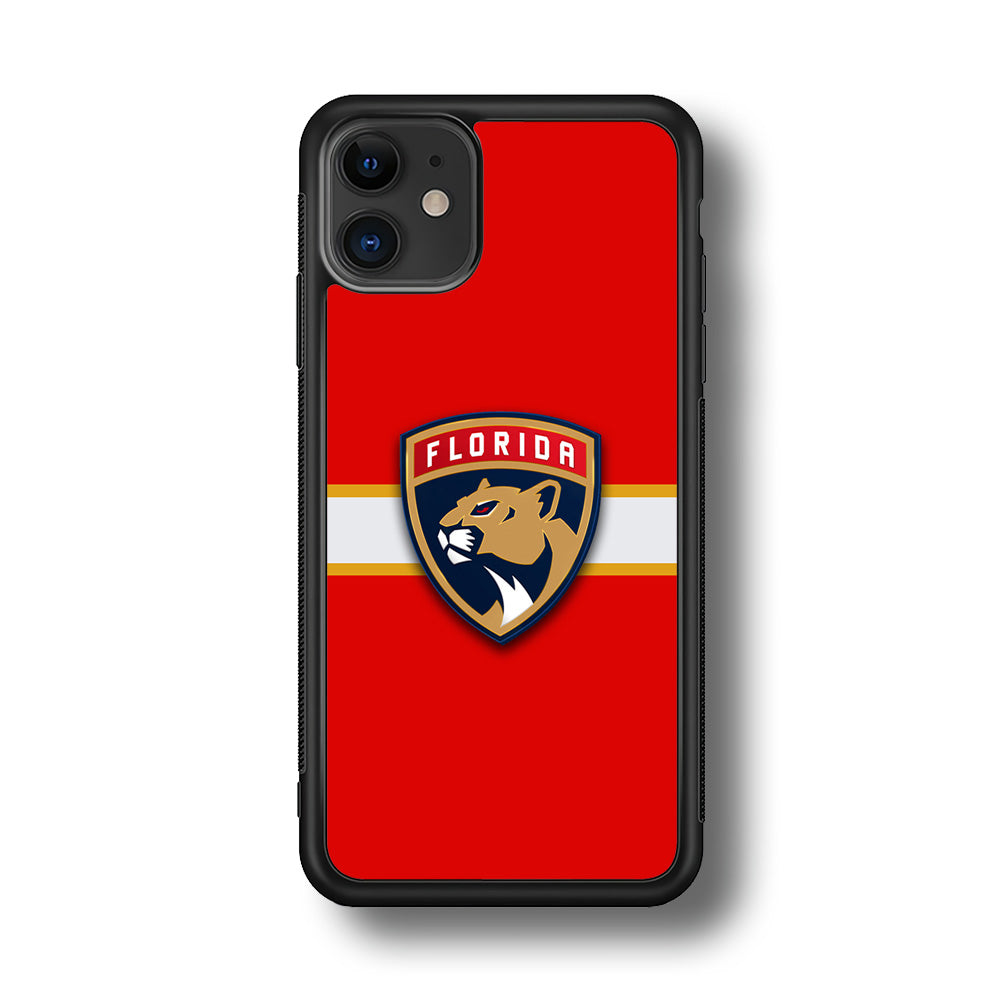 Hockey Florida Panthers NHL 002 iPhone 11 Case-Phone Case-Rubber Black (2D Case)-Altracase
