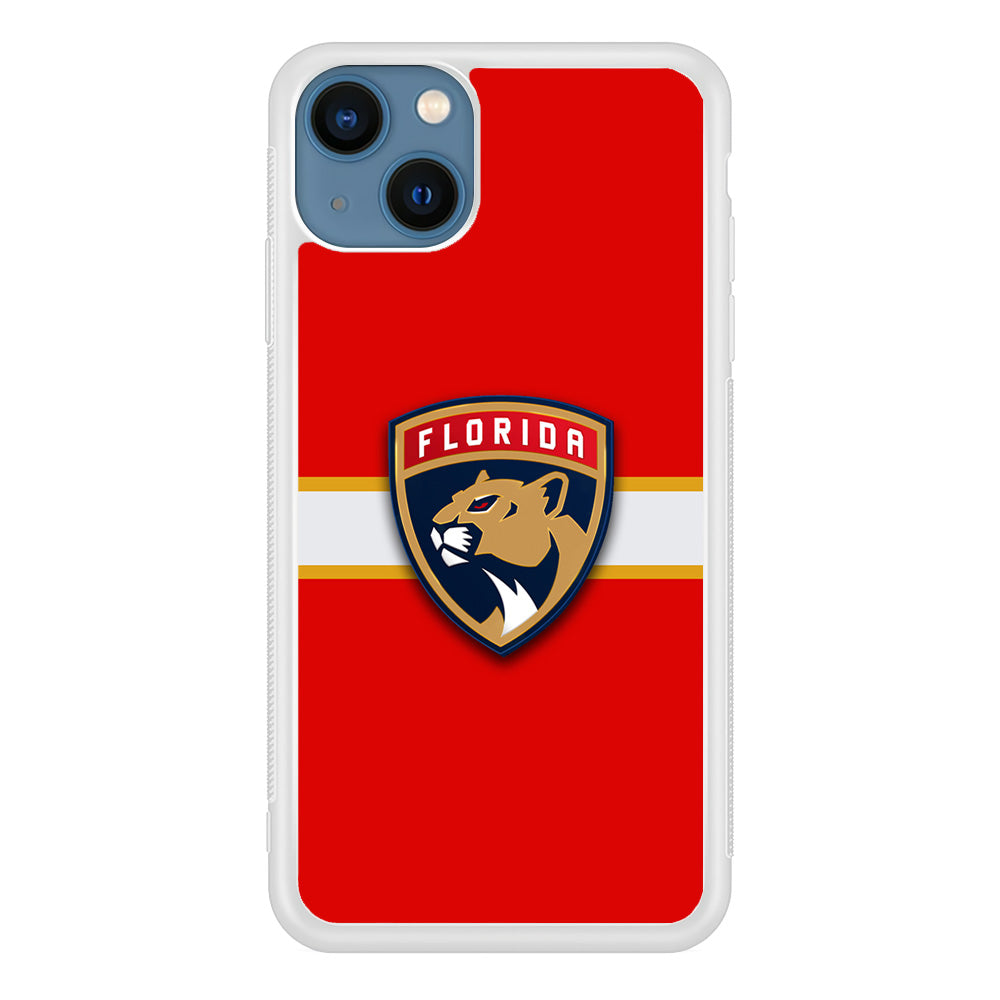 Hockey Florida Panthers NHL 002 iPhone 13 Mini Case-Phone Case-Rubber White (2D Case)-Altracase