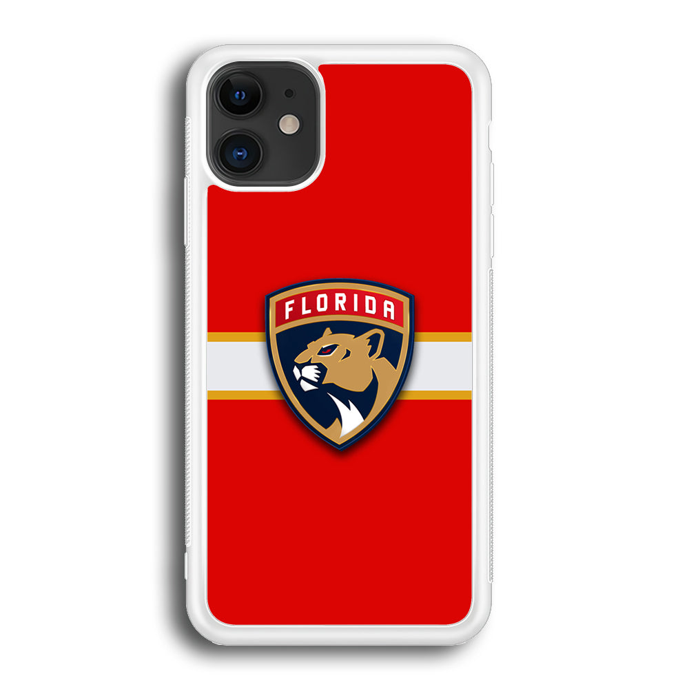 Hockey Florida Panthers NHL 002 iPhone 12 Case-Phone Case-Rubber White (2D Case)-Altracase