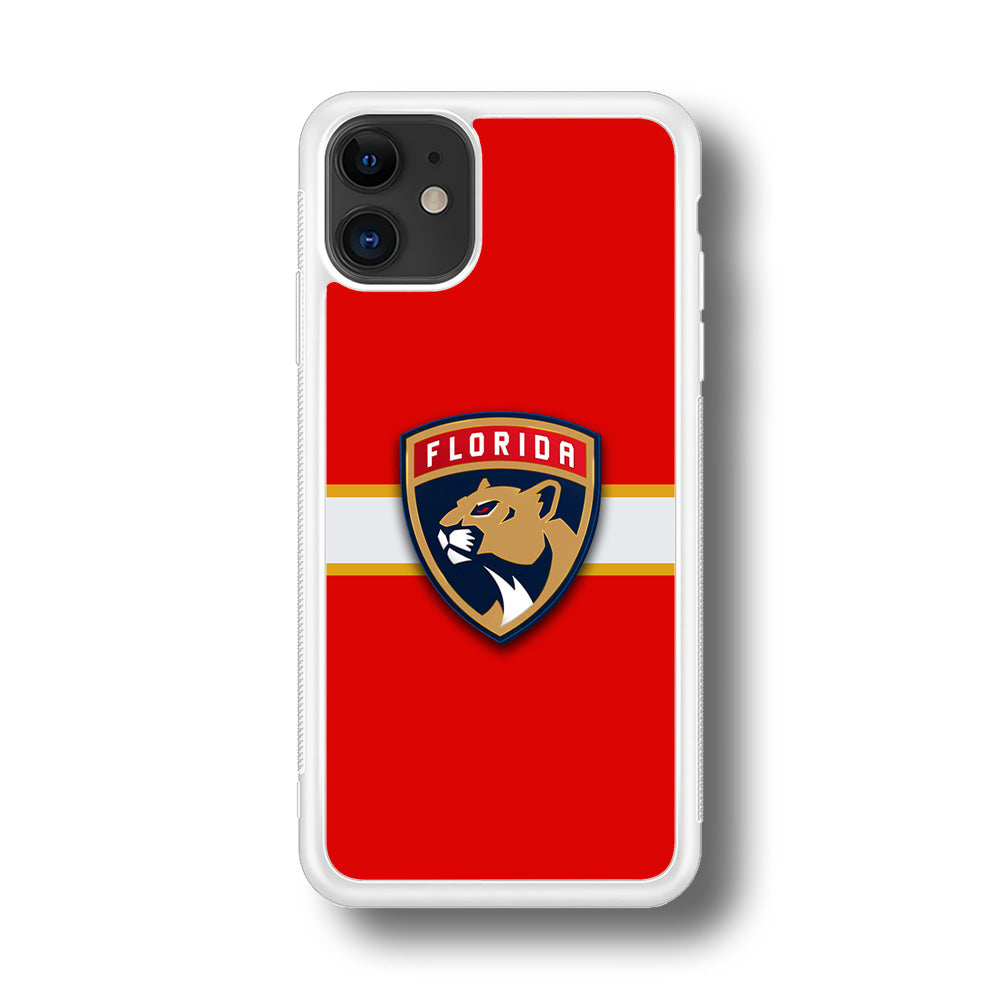 Hockey Florida Panthers NHL 002 iPhone 11 Case-Phone Case-Rubber White (2D Case)-Altracase