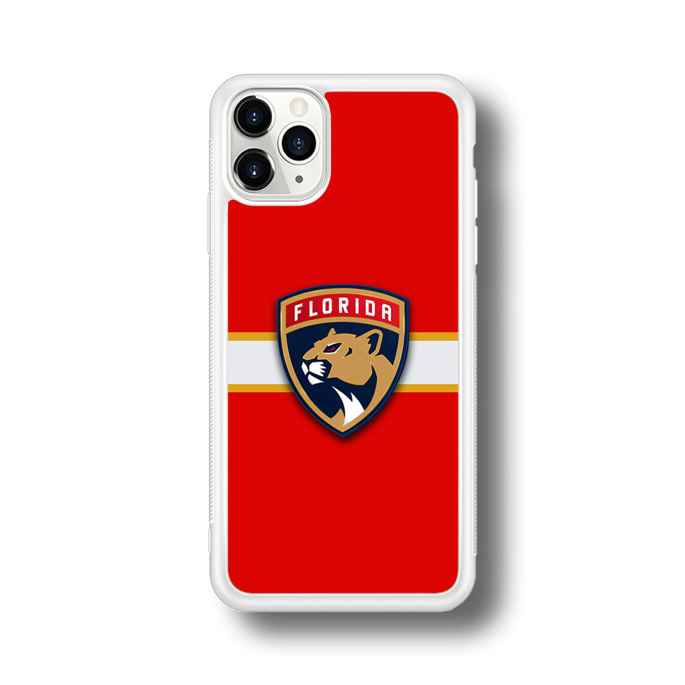Hockey Florida Panthers NHL 002 iPhone 11 Pro Max Case-Phone Case-Rubber White (2D Case)-Altracase