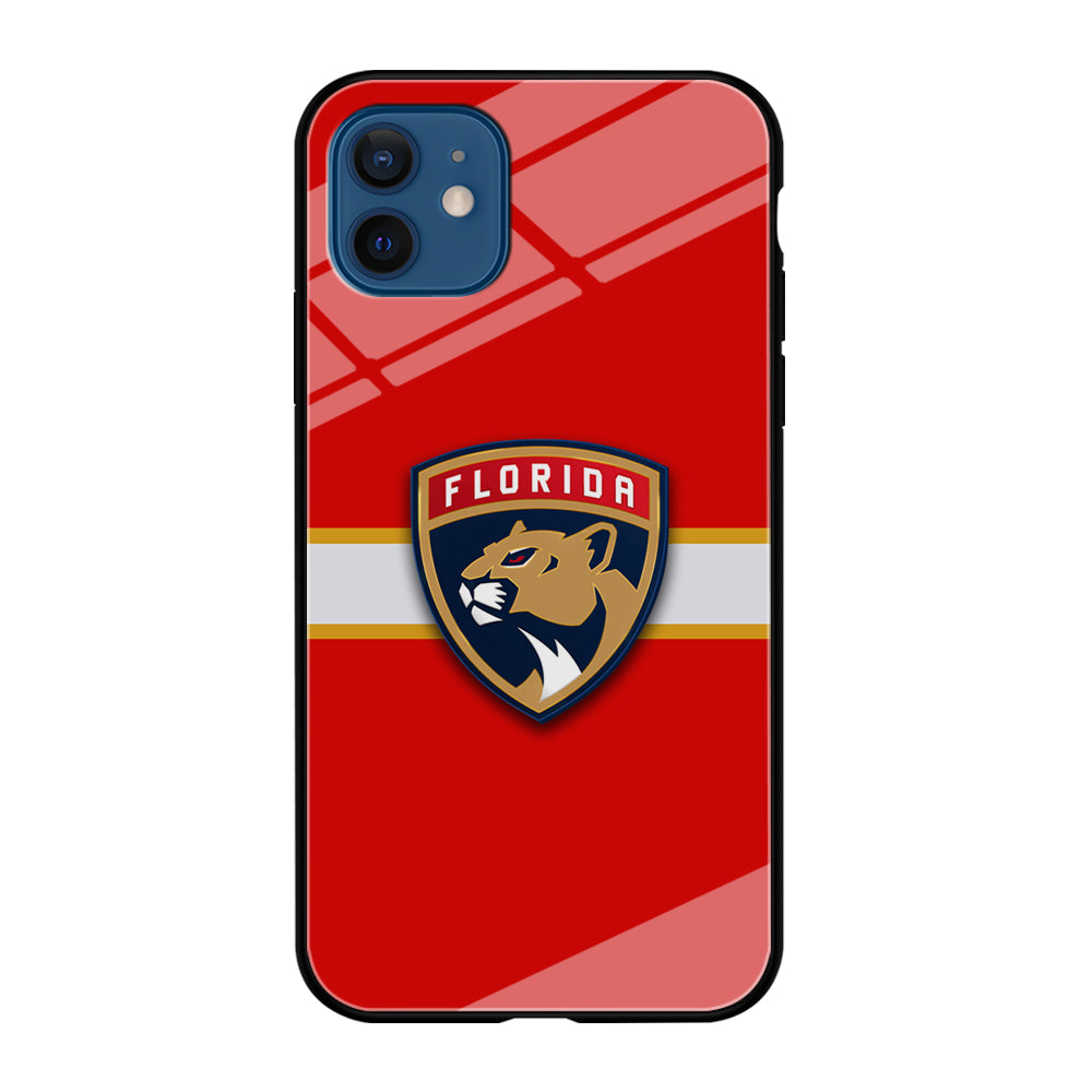 Hockey Florida Panthers NHL 002 iPhone 12 Case-Phone Case-Tempered Glass Case-Altracase