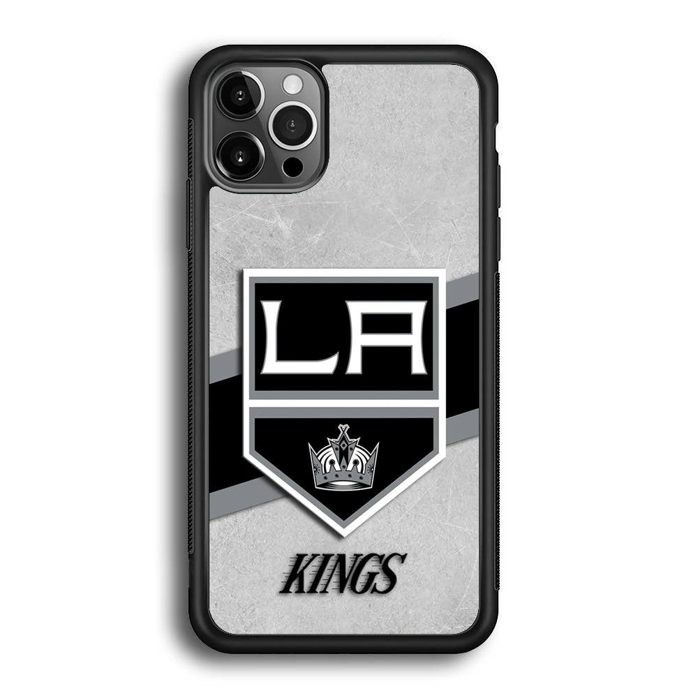 Hockey Los Angeles Kings NHL 002 iPhone 12 Pro Max Case-Phone Case-Rubber Black (2D Case)-Altracase