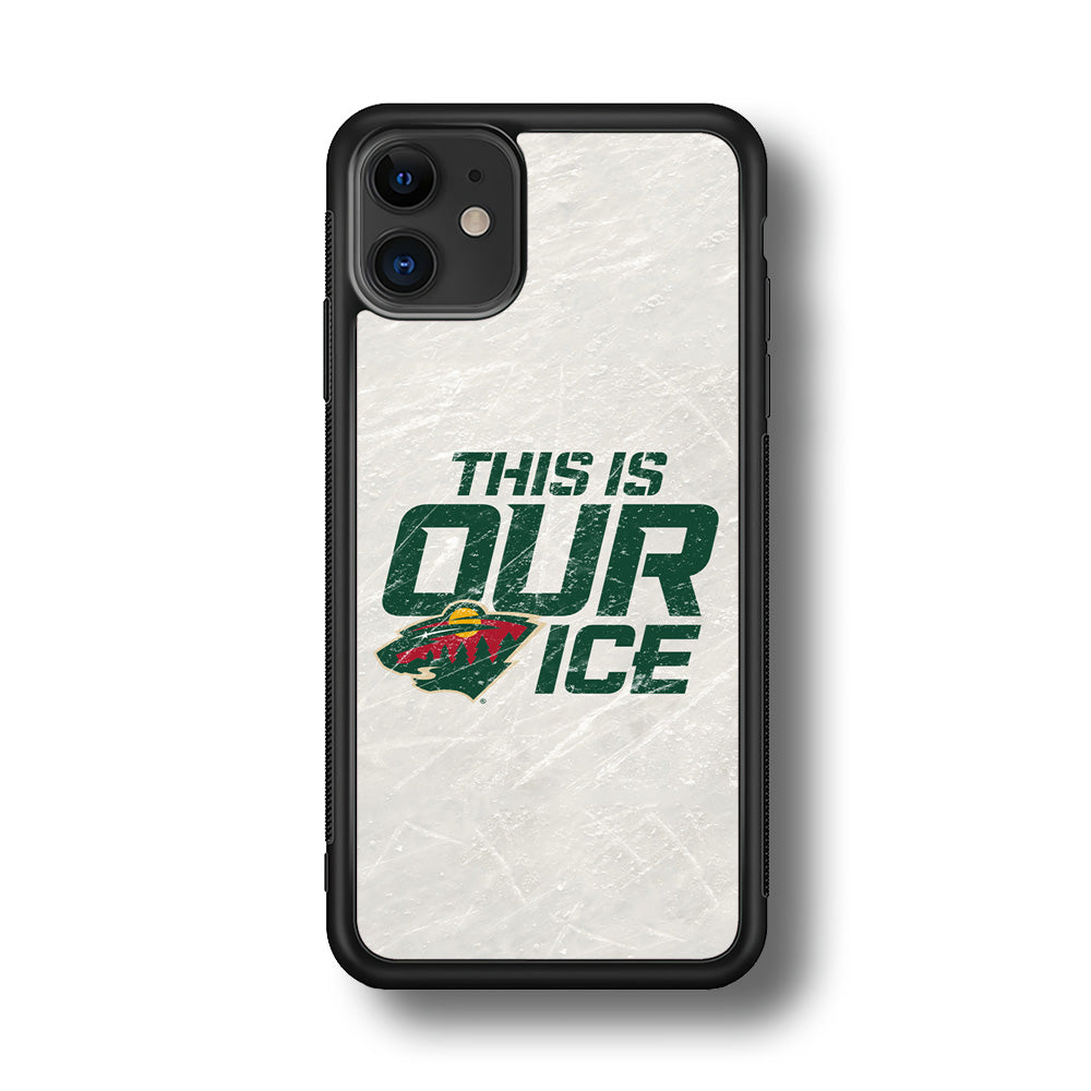 Hockey Minnesota Wild NHL 001 iPhone 11 Case-Phone Case-Rubber Black (2D Case)-Altracase