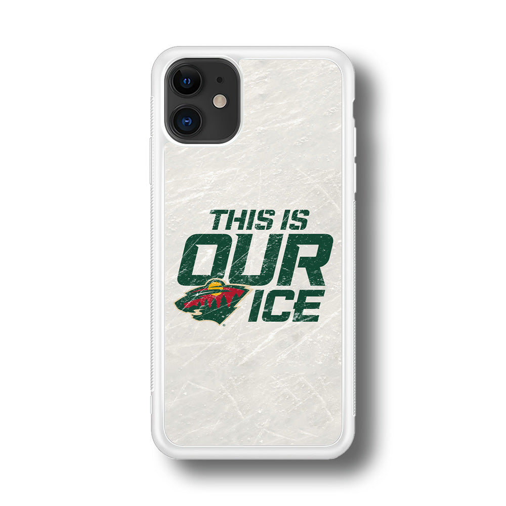 Hockey Minnesota Wild NHL 001 iPhone 11 Case-Phone Case-Rubber White (2D Case)-Altracase