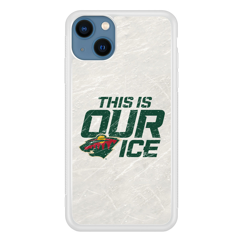 Hockey Minnesota Wild NHL 001 iPhone 13 Mini Case-Phone Case-Rubber White (2D Case)-Altracase