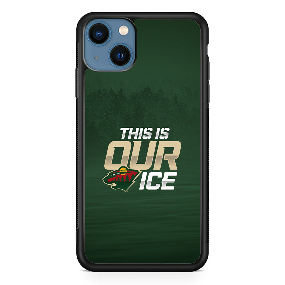 Hockey Minnesota Wild NHL 002 iPhone 13 Mini Case-Phone Case-Rubber Black (2D Case)-Altracase