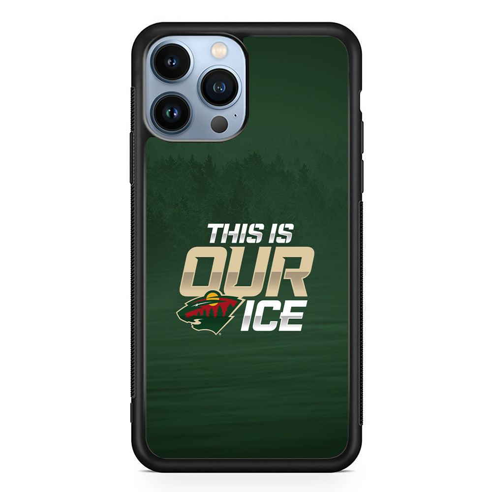 Hockey Minnesota Wild NHL 002 iPhone 15 Pro Case-Phone Case-Rubber Black (2D Case)-Altracase