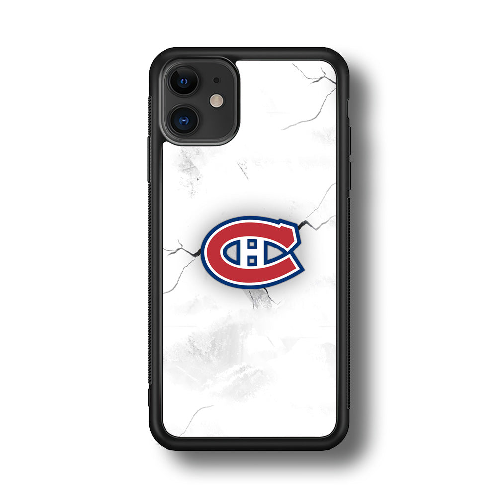 Hockey Montréal Canadiens NHL 001 iPhone 11 Case-Phone Case-Rubber Black (2D Case)-Altracase