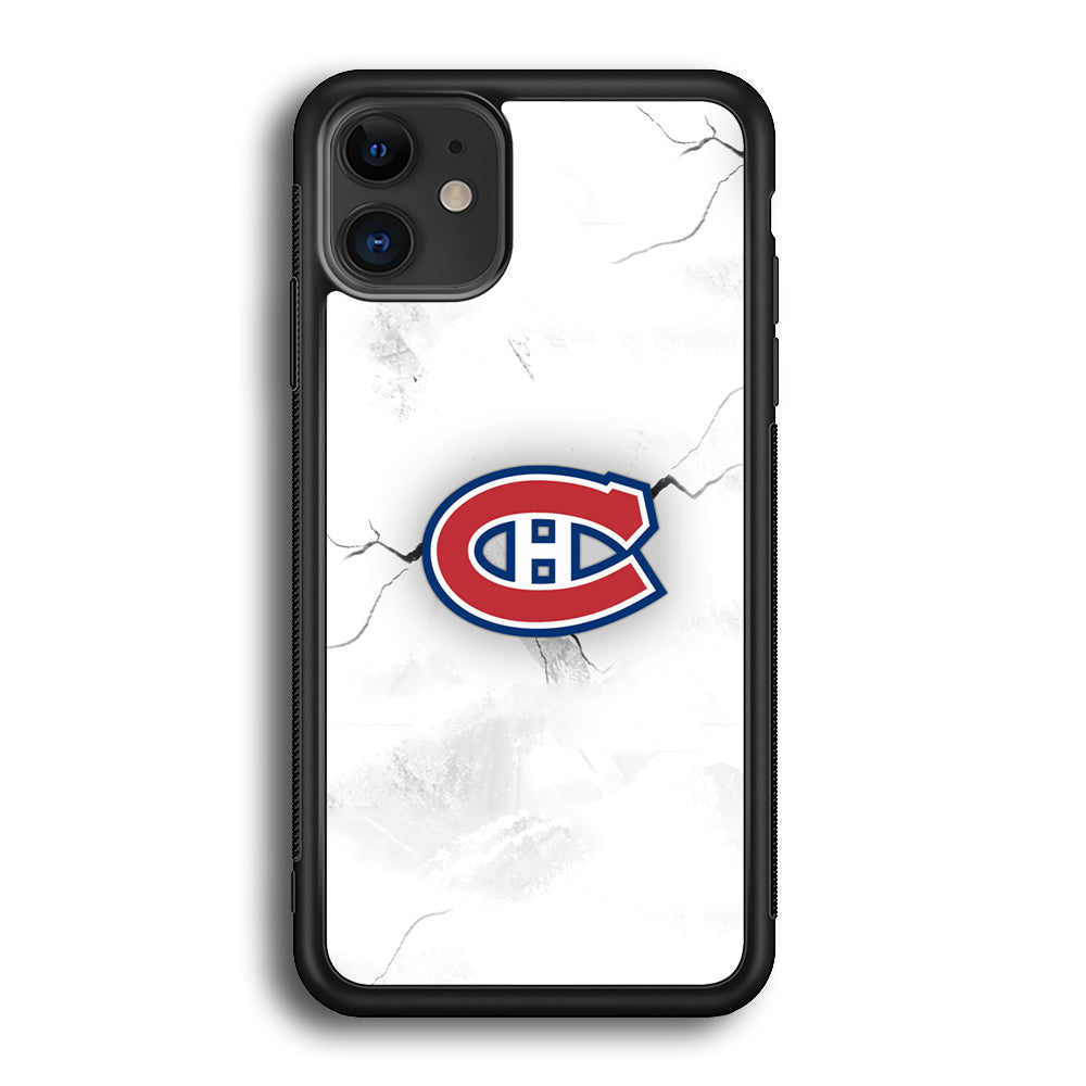Hockey Montréal Canadiens NHL 001 iPhone 12 Case-Phone Case-Rubber Black (2D Case)-Altracase