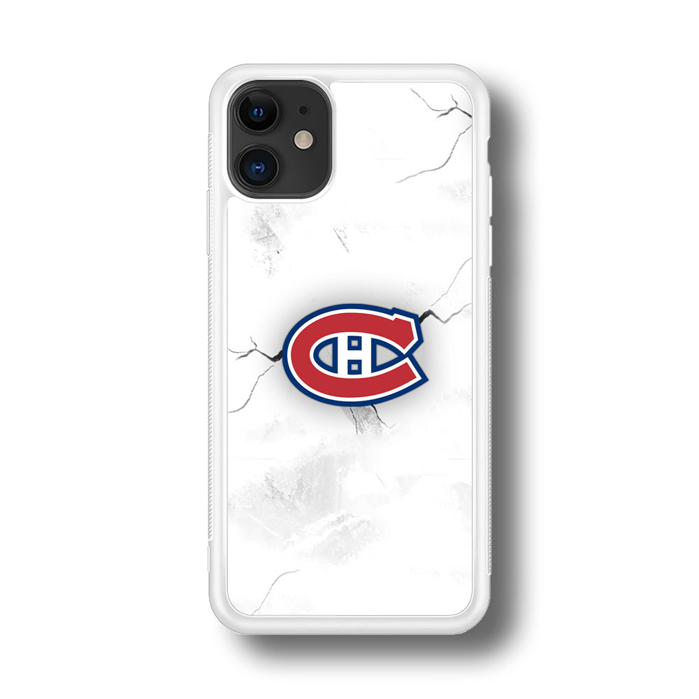 Hockey Montréal Canadiens NHL 001 iPhone 11 Case-Phone Case-Rubber White (2D Case)-Altracase