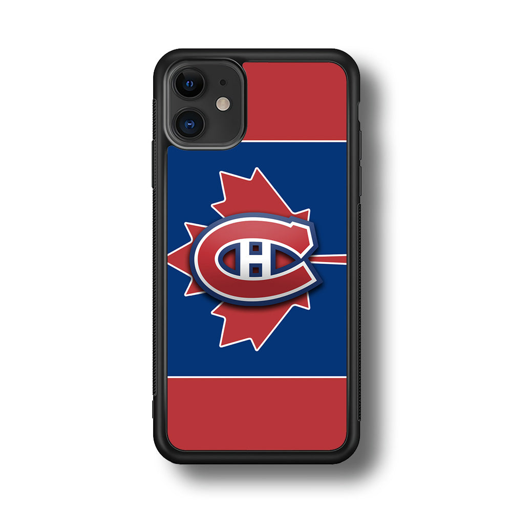 Hockey Montréal Canadiens NHL 002 iPhone 11 Case-Phone Case-Rubber Black (2D Case)-Altracase