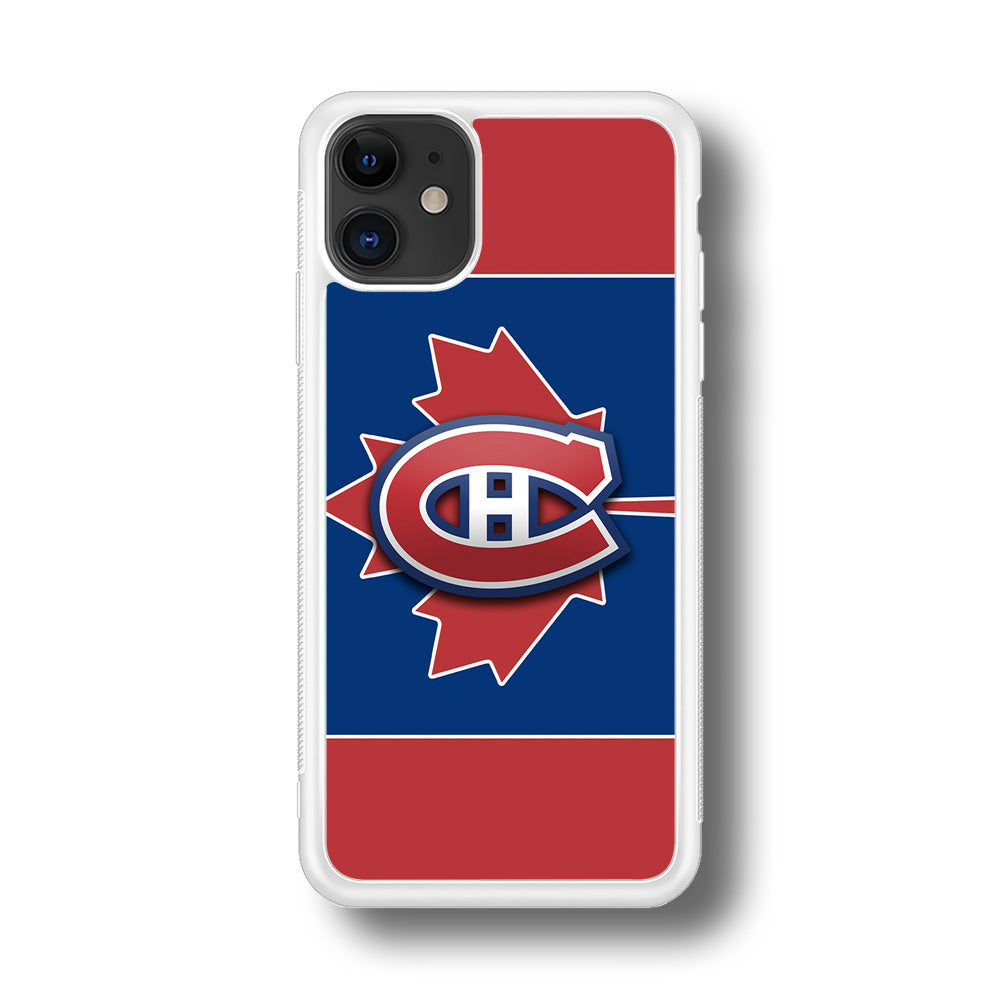 Hockey Montréal Canadiens NHL 002 iPhone 11 Case-Phone Case-Rubber White (2D Case)-Altracase