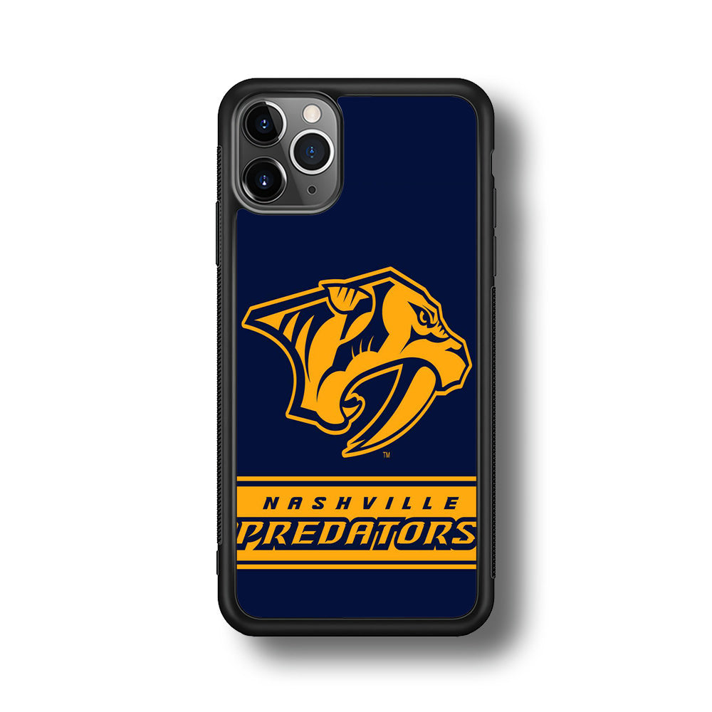 Hockey Nashville Predators NHL 001 iPhone 11 Pro Max Case-Phone Case-Rubber Black (2D Case)-Altracase