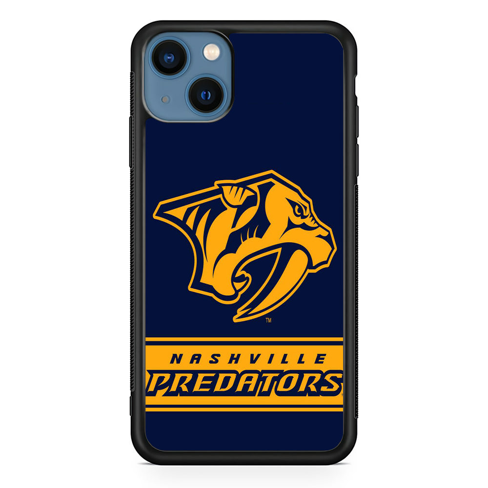 Hockey Nashville Predators NHL 001 iPhone 13 Mini Case-Phone Case-Rubber Black (2D Case)-Altracase