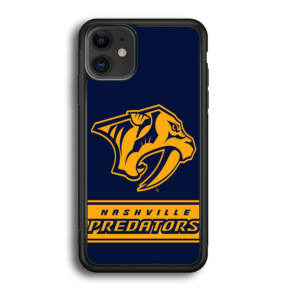 Hockey Nashville Predators NHL 001 iPhone 12 Case-Phone Case-Rubber Black (2D Case)-Altracase