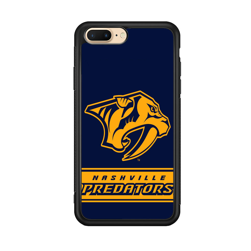 Hockey Nashville Predators NHL 001 iPhone 8 Plus Case-Phone Case-Rubber Black (2D Case)-Altracase