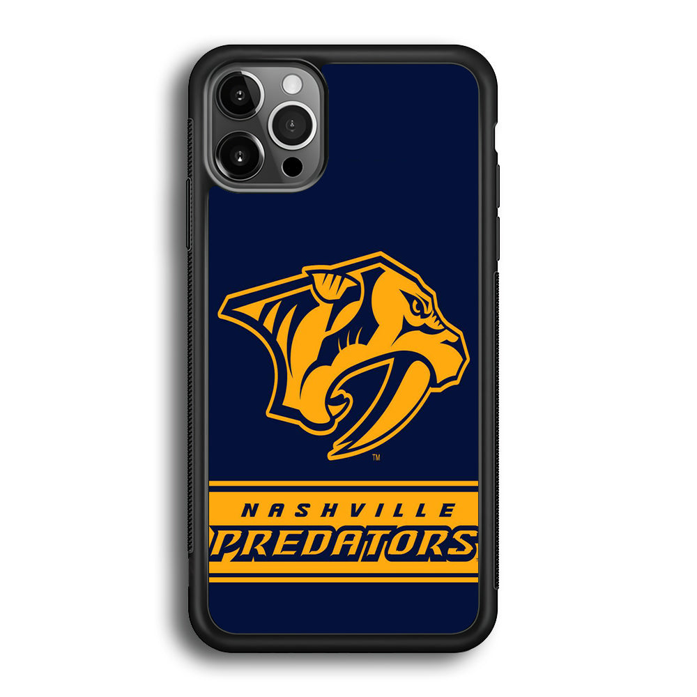 Hockey Nashville Predators NHL 001 iPhone 12 Pro Max Case-Phone Case-Rubber Black (2D Case)-Altracase