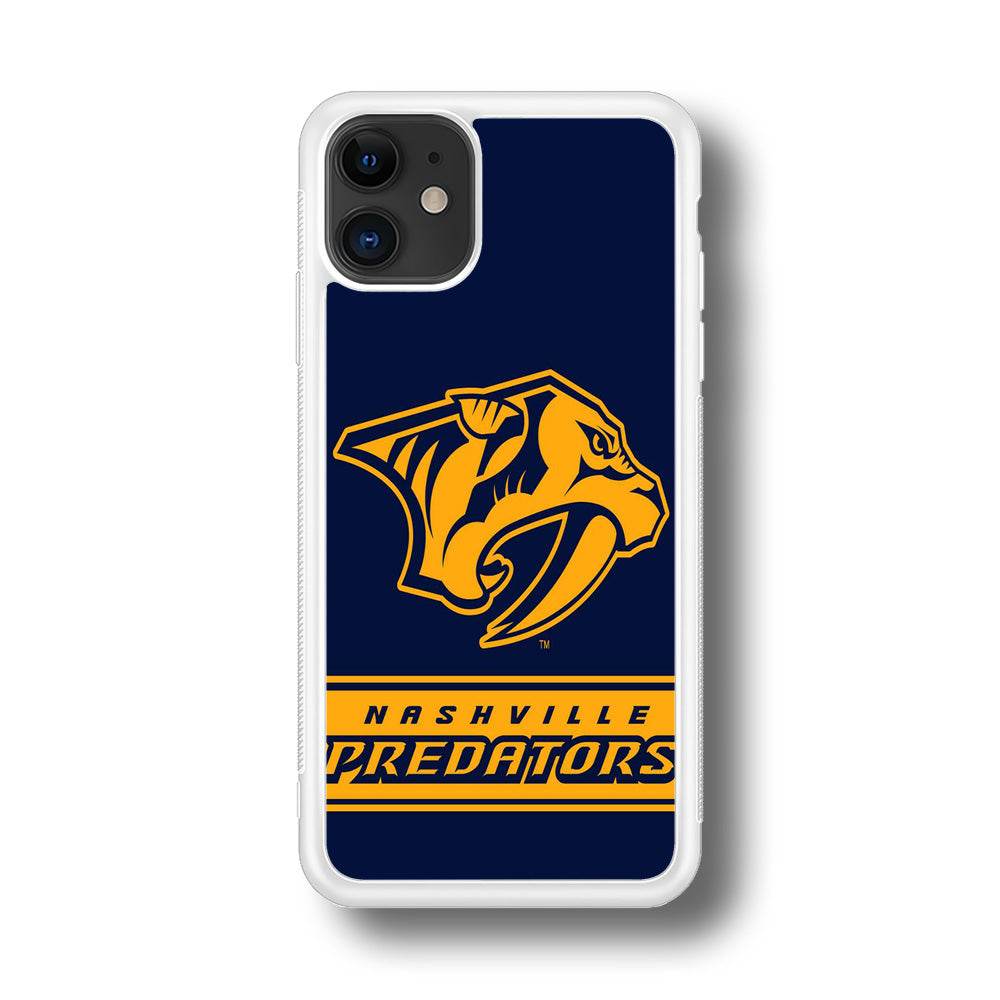 Hockey Nashville Predators NHL 001 iPhone 11 Case-Phone Case-Rubber White (2D Case)-Altracase