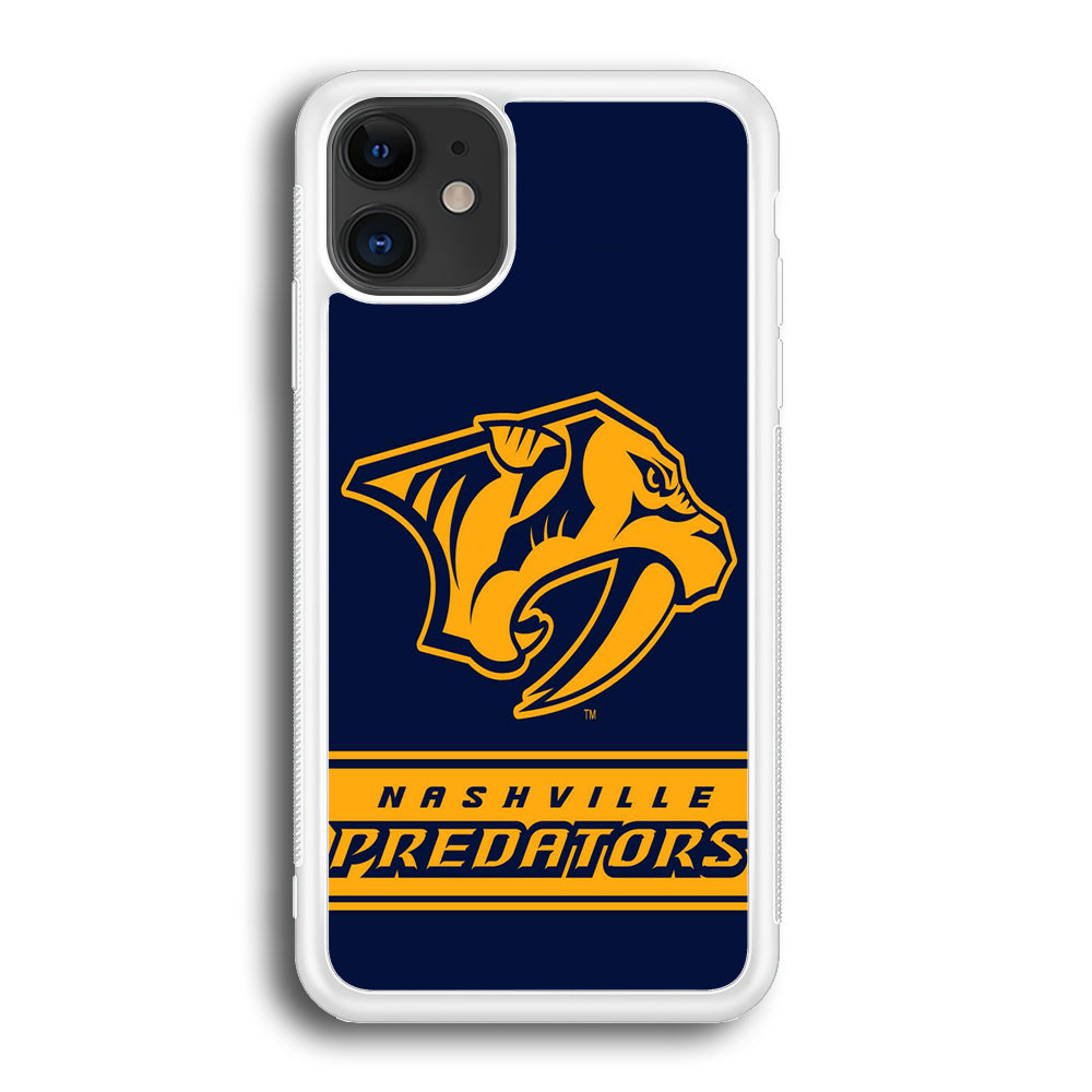 Hockey Nashville Predators NHL 001 iPhone 12 Mini Case-Phone Case-Rubber White (2D Case)-Altracase