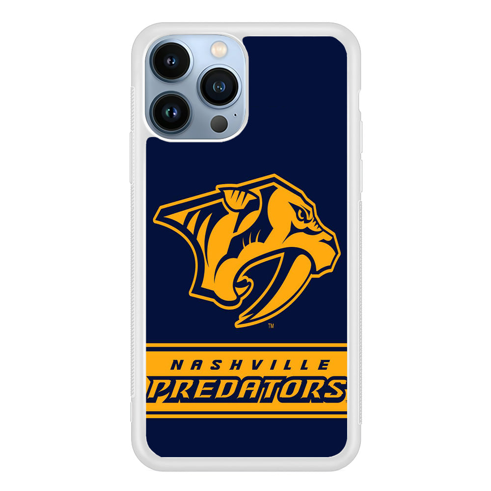 Hockey Nashville Predators NHL 001 iPhone 13 Pro Case-Phone Case-Rubber White (2D Case)-Altracase