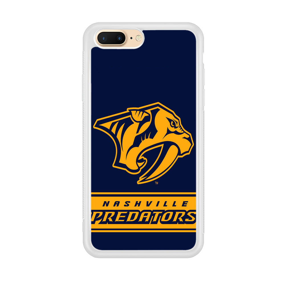 Hockey Nashville Predators NHL 001 iPhone 8 Plus Case-Phone Case-Rubber White (2D Case)-Altracase