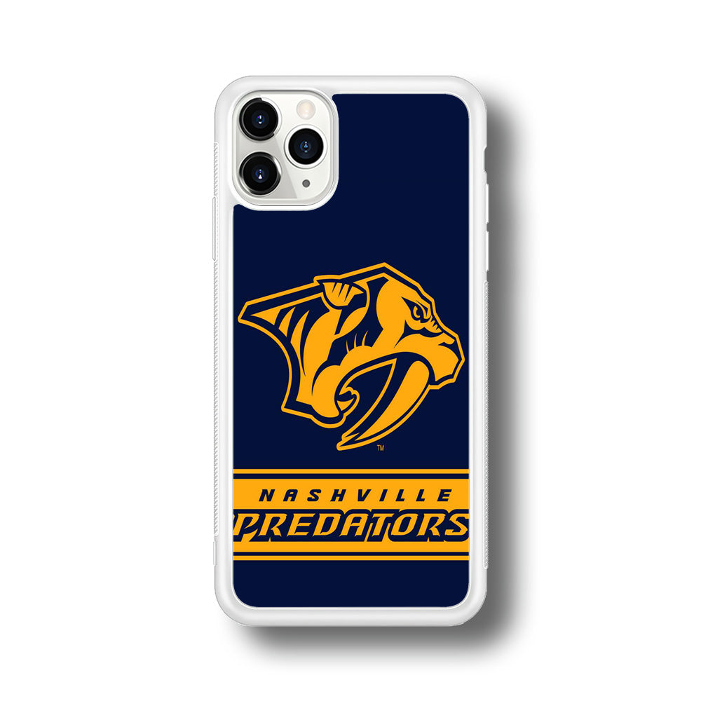Hockey Nashville Predators NHL 001 iPhone 11 Pro Max Case-Phone Case-Rubber White (2D Case)-Altracase