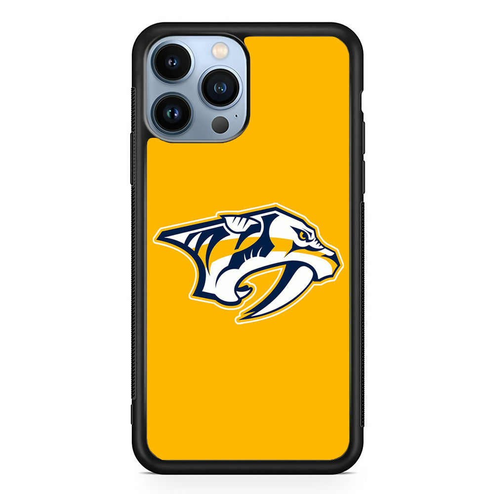 Hockey Nashville Predators NHL 002 iPhone 15 Pro Case-Phone Case-Rubber Black (2D Case)-Altracase