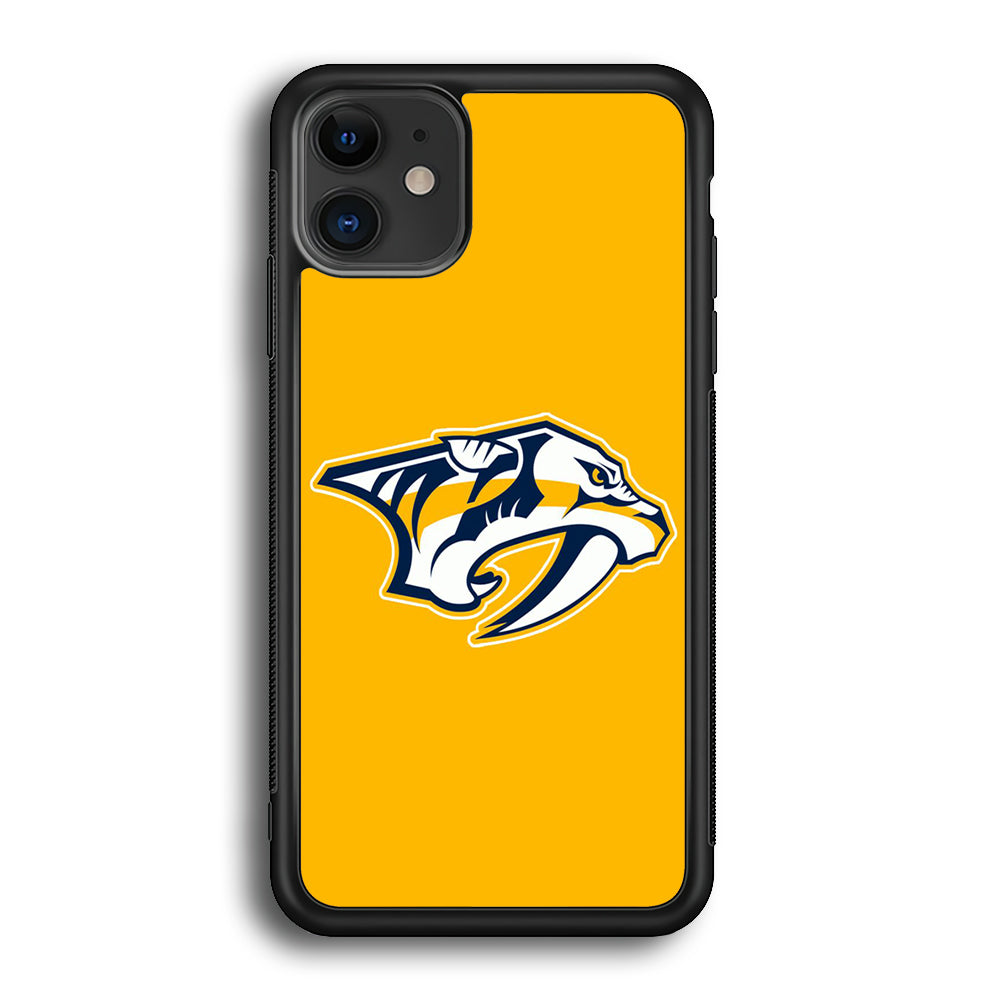 Hockey Nashville Predators NHL 002 iPhone 12 Case-Phone Case-Rubber Black (2D Case)-Altracase